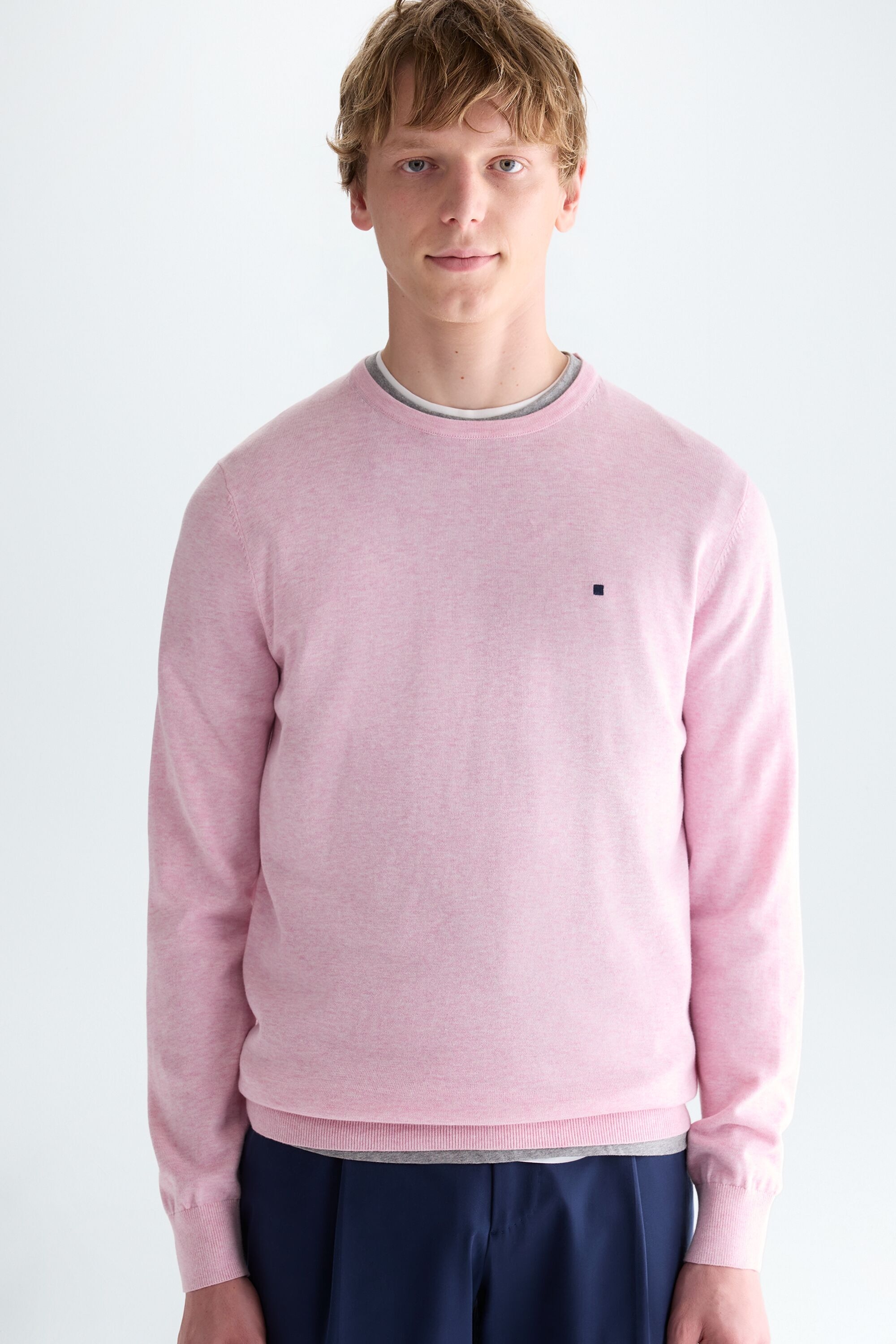 Cotton crew-neck sweater