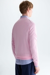 V-neck pima cotton sweater