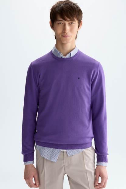 PIMA COTTON CREW-NECK SWEATER