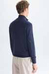 Pima cotton half-zip sweater