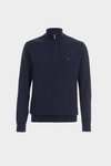 Pima cotton half-zip sweater