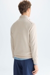 Pima cotton half-zip sweater