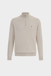 Pima cotton half-zip sweater