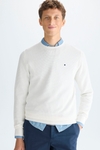 Textured pima cotton sweater