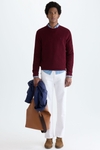 Textured pima cotton sweater