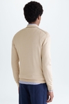 Polo collar Origami pima cotton sweater