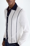 Striped pima cotton knit overshirt