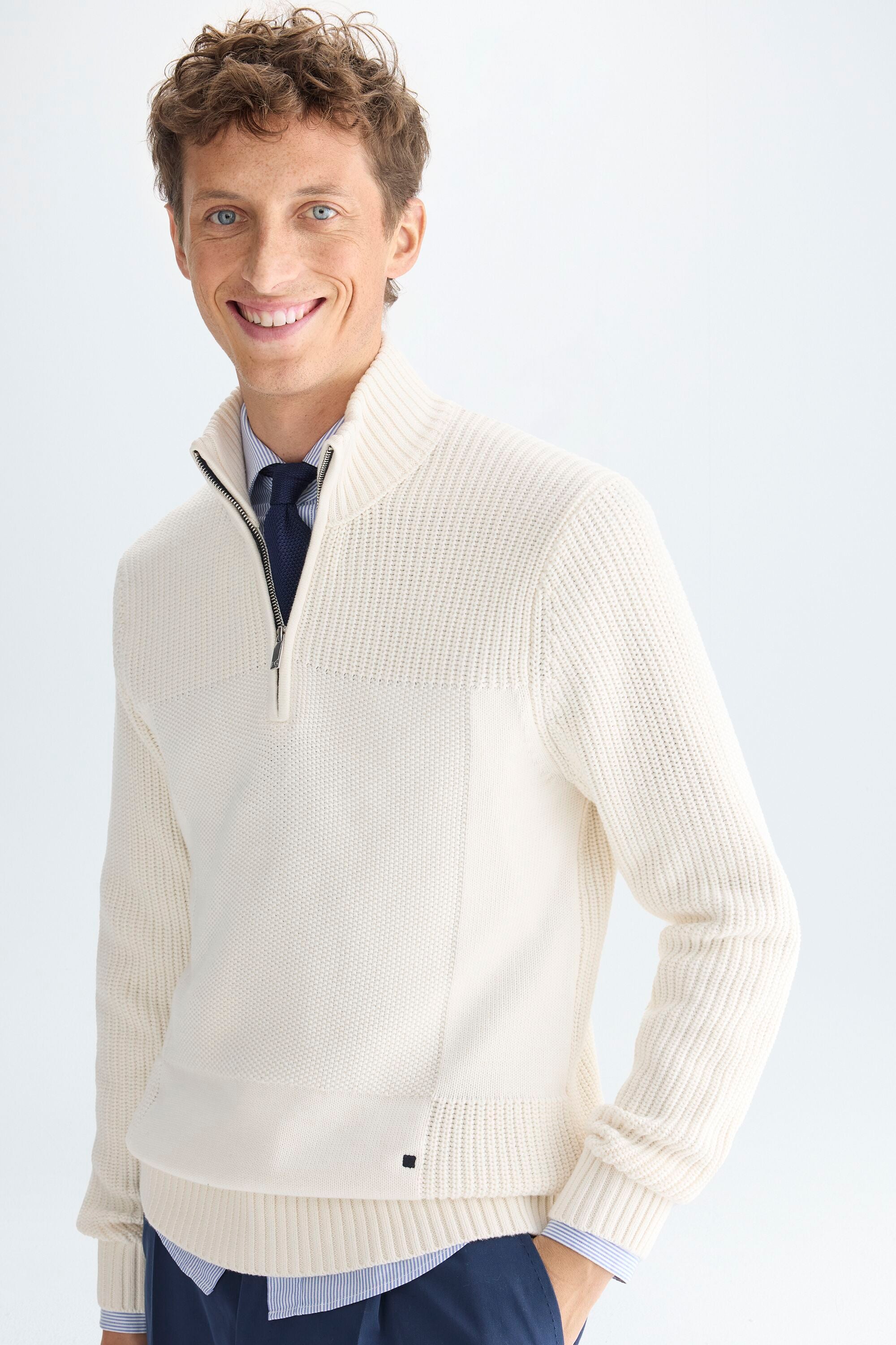 Tall O Ring Detail Half Zip Sweatshirt | boohoo