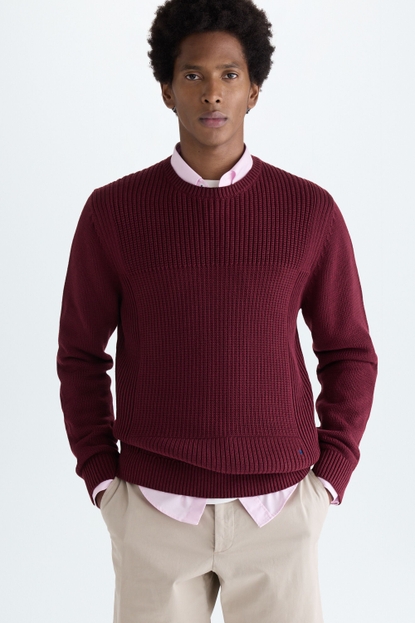 CUBE TEXTURED COTTON SWEATER