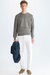 Cube textured cotton sweater