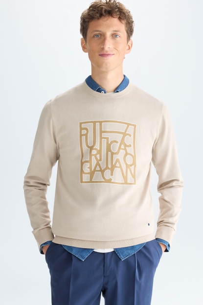 INTARSIA PIMA COTTON SWEATER