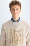 Intarsia pima cotton sweater