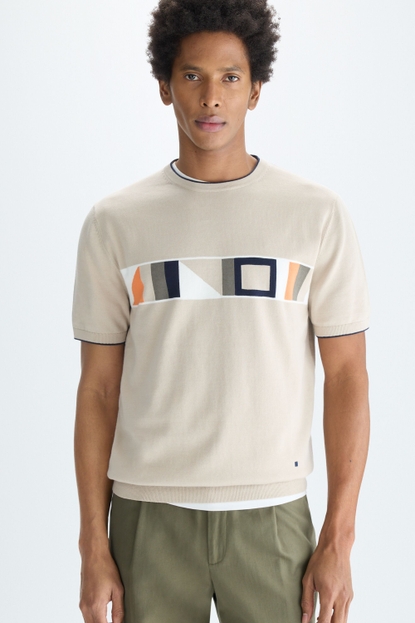 CINTA PG INTARSIA KNIT T-SHIRT