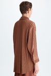 Pocket crinkle oversize shirt