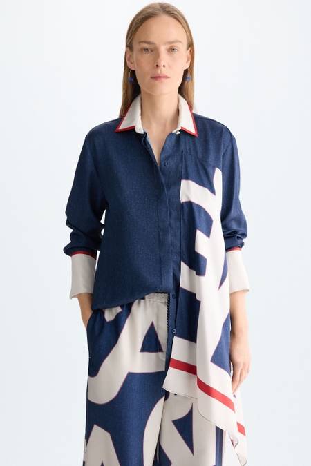 CAMISA OVERSIZE TWILL ESTAMPADO PG LINES