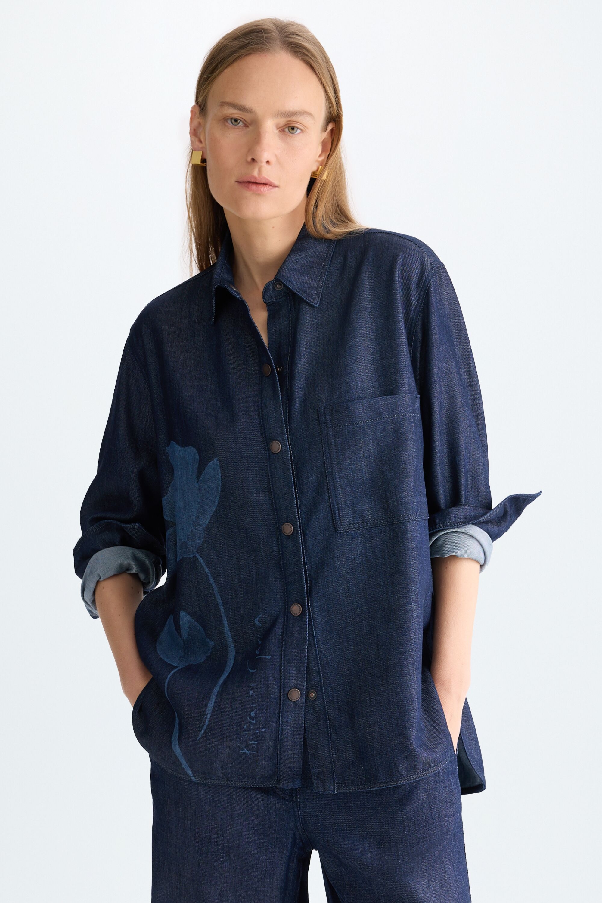 Camisa oversize denim tencel Cala