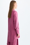 Cupro asymmetric oversize shirt