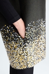 Sequinned wool cocoon gilet