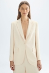 Crepe straight-fit blazer