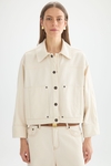 Cotton canvas oversize jacket