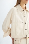 Cotton canvas oversize jacket