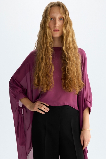 CAPA ASIMÉTRICA CHIFFON LAZOS