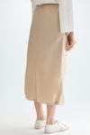 Nylon cargo cocoon midi skirt