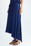 Asymmetric satin A-line skirt