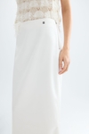 Double satin straight-fit midi skirt