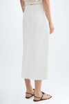 Double satin straight-fit midi skirt