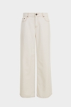 Cotton canvas wide-leg trousers