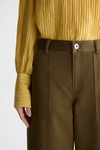 Cotton twill barrel trousers