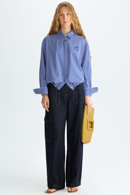 PANTALÓN BARREL CARGO DENIM