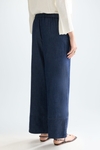 Tencel denim straight-leg pyjama-style trousers