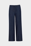 Tencel denim straight-leg pyjama-style trousers