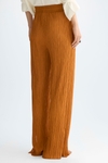 Pleated jersey straight-leg trousers