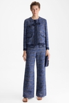 Denim effect woven straight-fit trousers