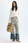 Afric8 print twill wide-leg trousers