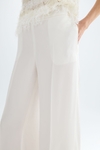 Crepe wide-leg trousers