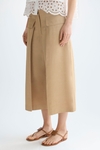 Linen A-line wide-leg trousers