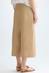 Linen A-line wide-leg trousers