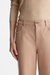 Frayed twill straight-leg trousers