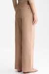 Frayed twill straight-leg trousers