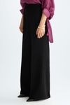 Crepe wide-leg trousers