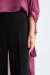 Crepe wide-leg trousers