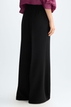 Crepe wide-leg trousers