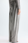 Metallic wide-leg pyjama-style trousers