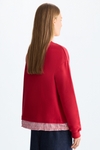 Fleece poplin straight-fit sweatshirt