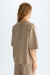 Frayed twill oversize t-shirt