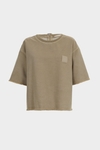 Frayed twill oversize t-shirt